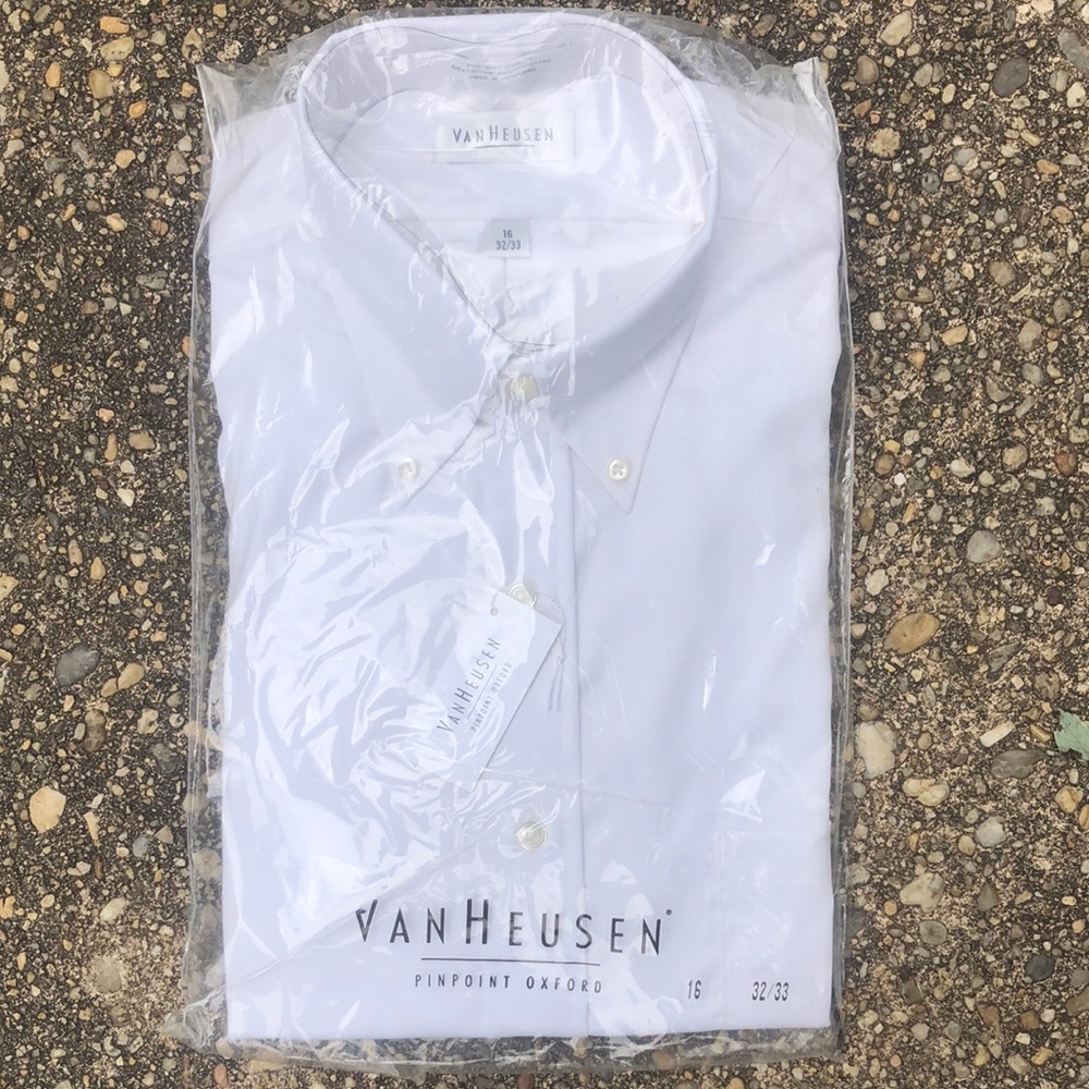 Van Heusen White Dress Shirt Classic Formal Wear